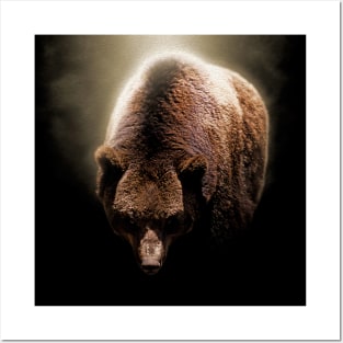 Grizzly Bear Animal Wildlife Forest Nature Hunt Adventure Graphic Digital Painting Posters and Art